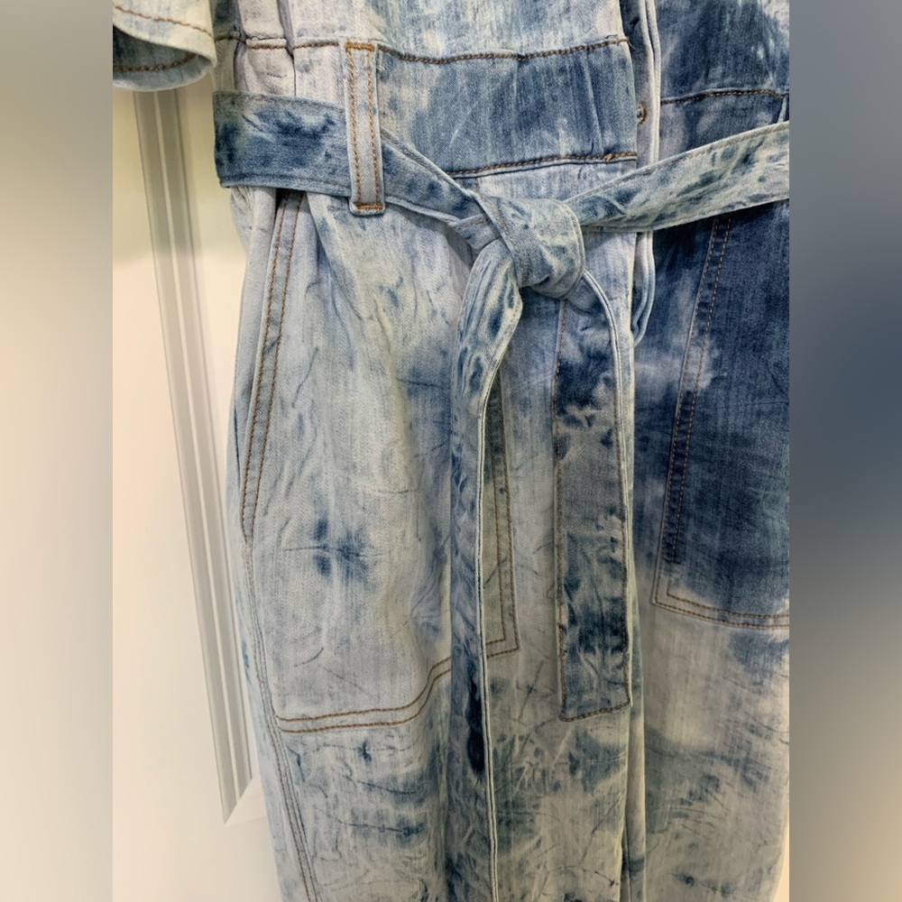 Gabrielle Union XS Tie-Dye Denim Jumpsuit NY&Co - Picture 8 of 12